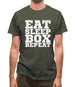 Eat Sleep Box REPEAT Mens T-Shirt