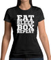 Eat Sleep Box REPEAT Womens T-Shirt