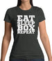 Eat Sleep Box REPEAT Womens T-Shirt