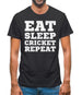 Eat Sleep Cricket Repeat Mens T-Shirt