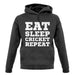 Eat Sleep Cricket Repeat unisex hoodie