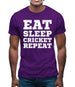 Eat Sleep Cricket Repeat Mens T-Shirt