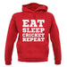 Eat Sleep Cricket Repeat unisex hoodie