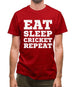 Eat Sleep Cricket Repeat Mens T-Shirt