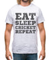 Eat Sleep Cricket Repeat Mens T-Shirt