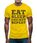 Eat Sleep Cricket Repeat Mens T-Shirt