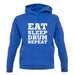 Eat Sleep Drum Repeat unisex hoodie