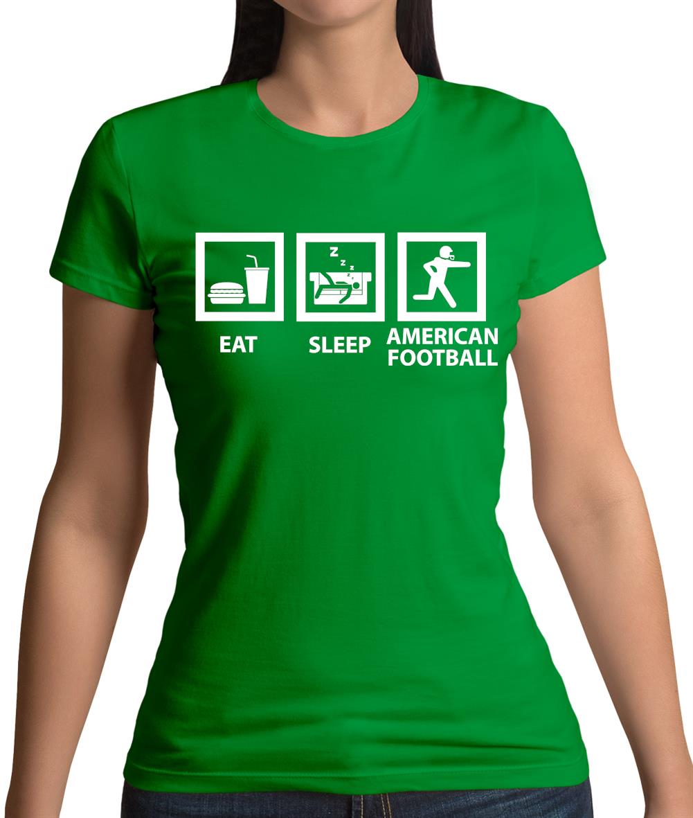 Eat Sleep American Football Womens T-Shirt
