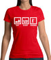 Eat Sleep Frisbee Womens T-Shirt