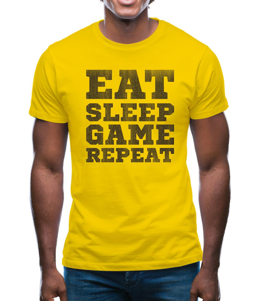 Eat Sleep Game Repeat Mens T-Shirt