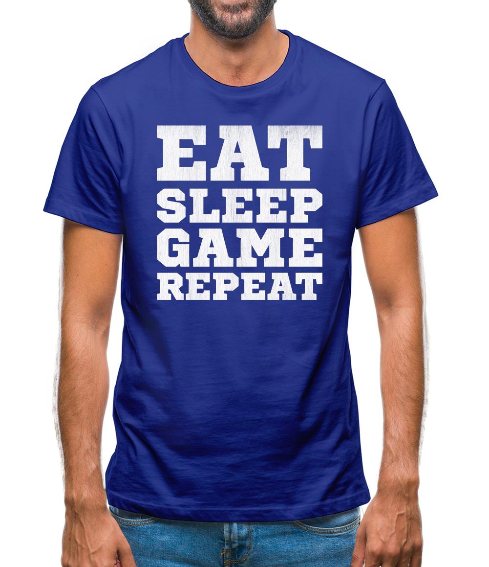 Eat Sleep Game Repeat Mens T-Shirt