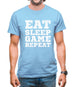 Eat Sleep Game Repeat Mens T-Shirt