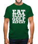 Eat Sleep Golf Repeat Mens T-Shirt