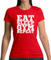 Eat Sleep Gym REPEAT Womens T-Shirt