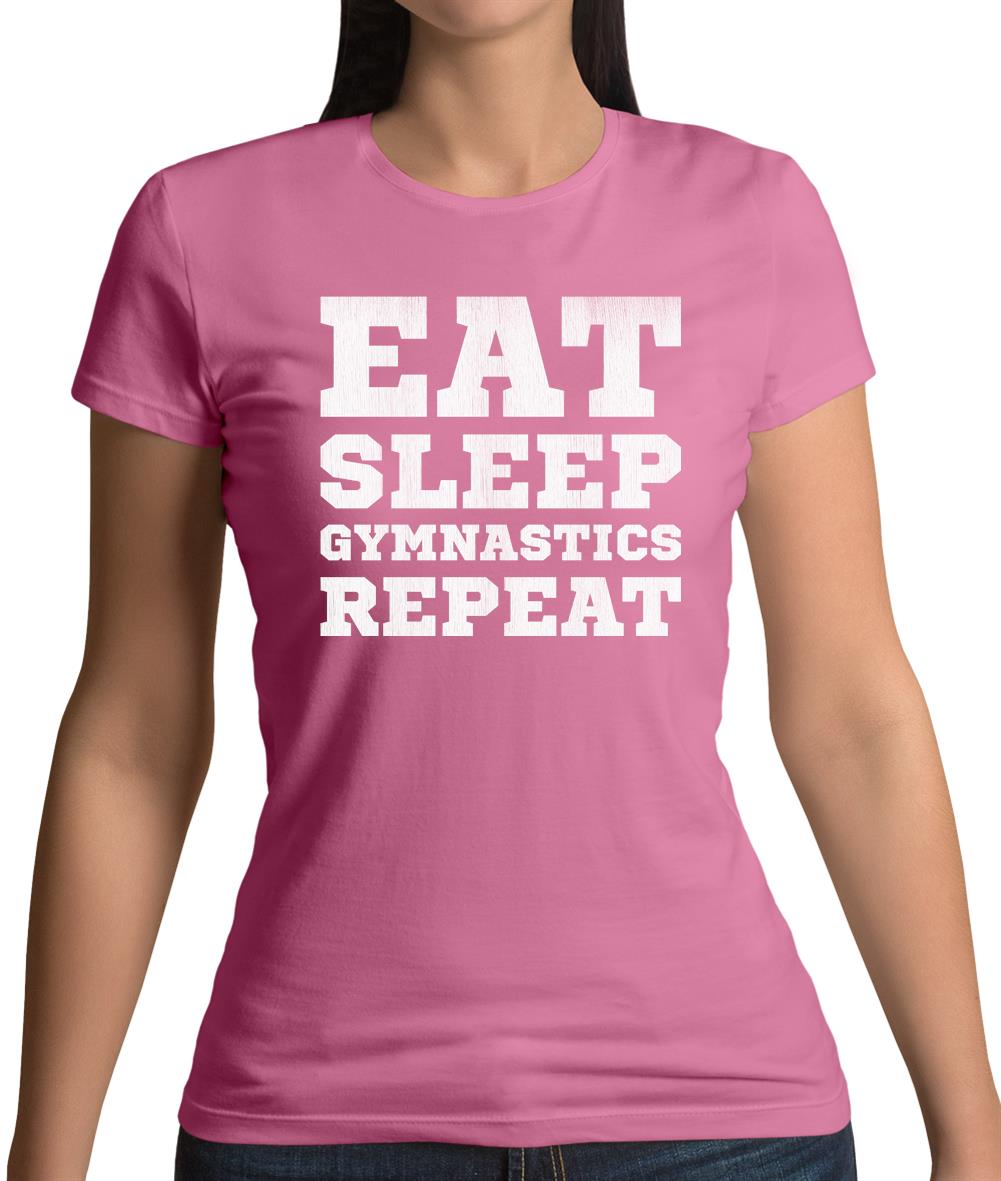 Eat Sleep Gymnastics Repeat Womens T-Shirt
