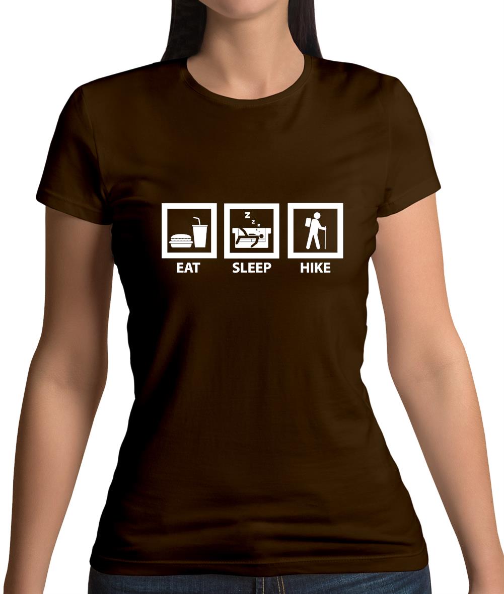 Eat Sleep Hike Womens T-Shirt