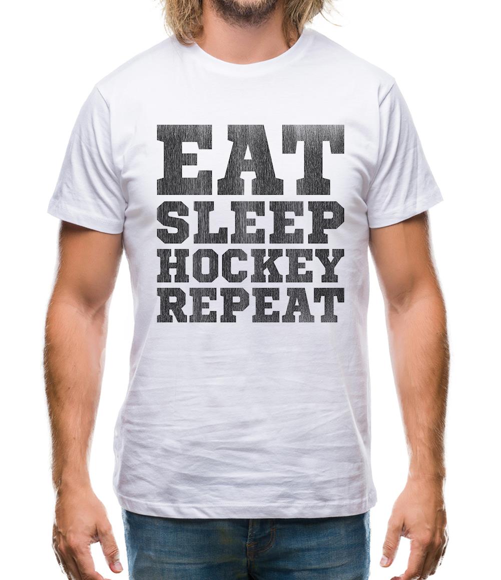 Eat Sleep Hockey Repeat Mens T-Shirt