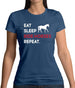 Eat Sleep Horse Womens T-Shirt