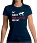 Eat Sleep Horse Womens T-Shirt