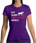 Eat Sleep Horse Womens T-Shirt