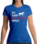 Eat Sleep Horse Womens T-Shirt