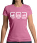 Eat Sleep Kayak Womens T-Shirt