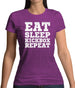 Eat Sleep Kickbox REPEAT Womens T-Shirt