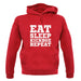 Eat Sleep Kickbox REPEAT unisex hoodie