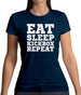 Eat Sleep Kickbox REPEAT Womens T-Shirt