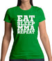 Eat Sleep MMA REPEAT Womens T-Shirt