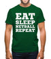 Eat Sleep Netball Repeat Mens T-Shirt