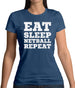 Eat Sleep Netball Repeat Womens T-Shirt