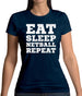Eat Sleep Netball Repeat Womens T-Shirt