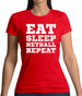 Eat Sleep Netball Repeat Womens T-Shirt