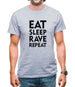 Eat Sleep Rave Repeat Mens T-Shirt