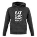 Eat Sleep Rave Repeat unisex hoodie