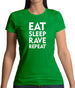 Eat Sleep Rave Repeat Womens T-Shirt