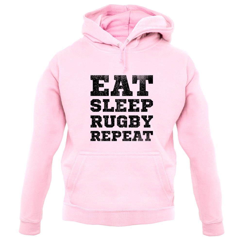 Eat Sleep Rugby Repeat unisex hoodie