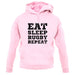 Eat Sleep Rugby Repeat unisex hoodie