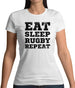 Eat Sleep Rugby Repeat Womens T-Shirt