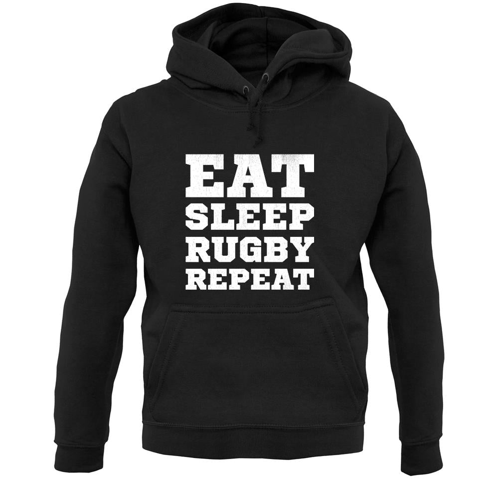 Eat Sleep Rugby Repeat Unisex Hoodie