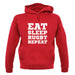 Eat Sleep Rugby Repeat unisex hoodie