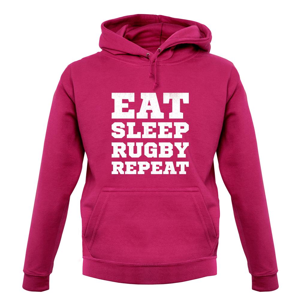 Eat Sleep Rugby Repeat unisex hoodie