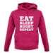 Eat Sleep Rugby Repeat unisex hoodie