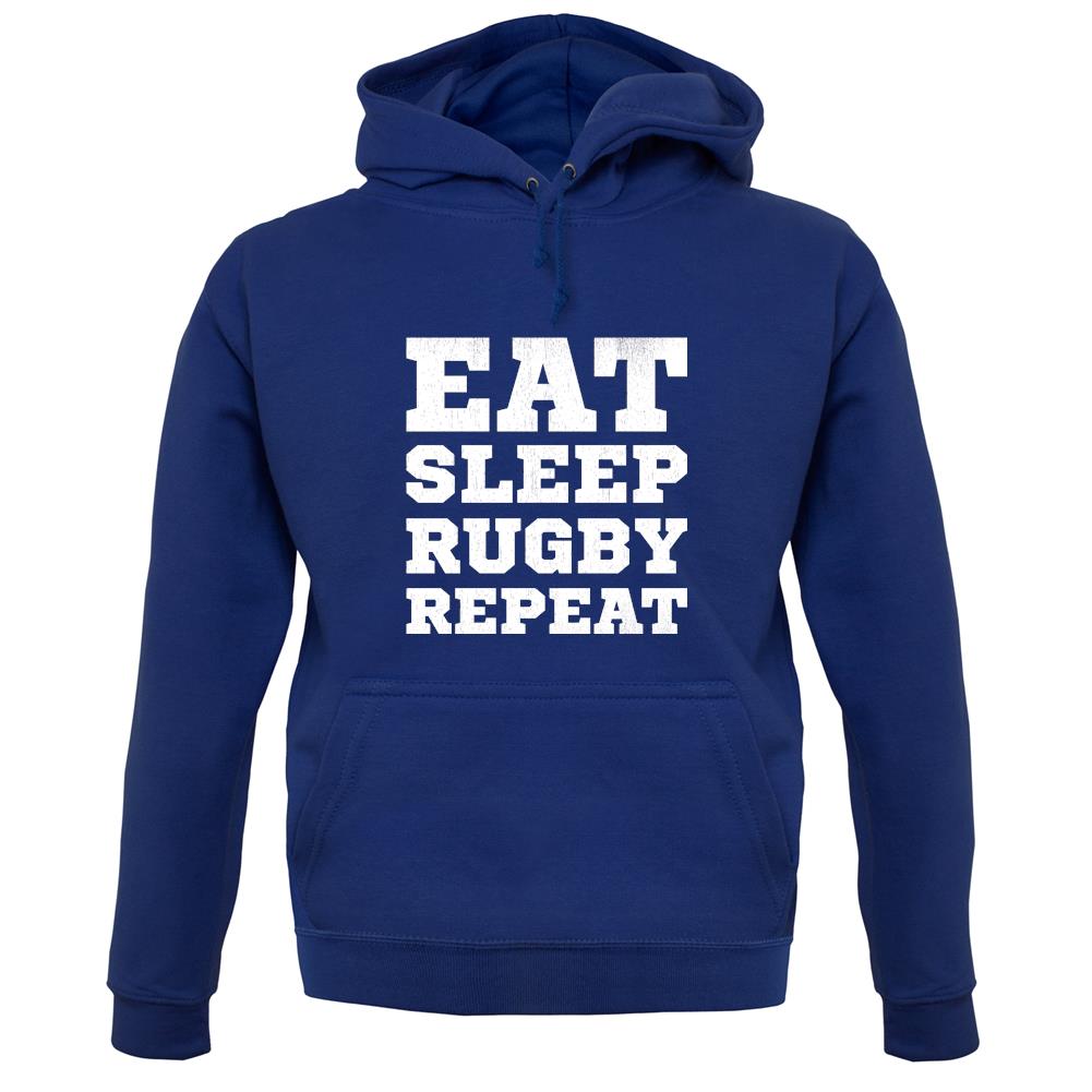 Eat Sleep Rugby Repeat unisex hoodie