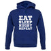 Eat Sleep Rugby Repeat unisex hoodie