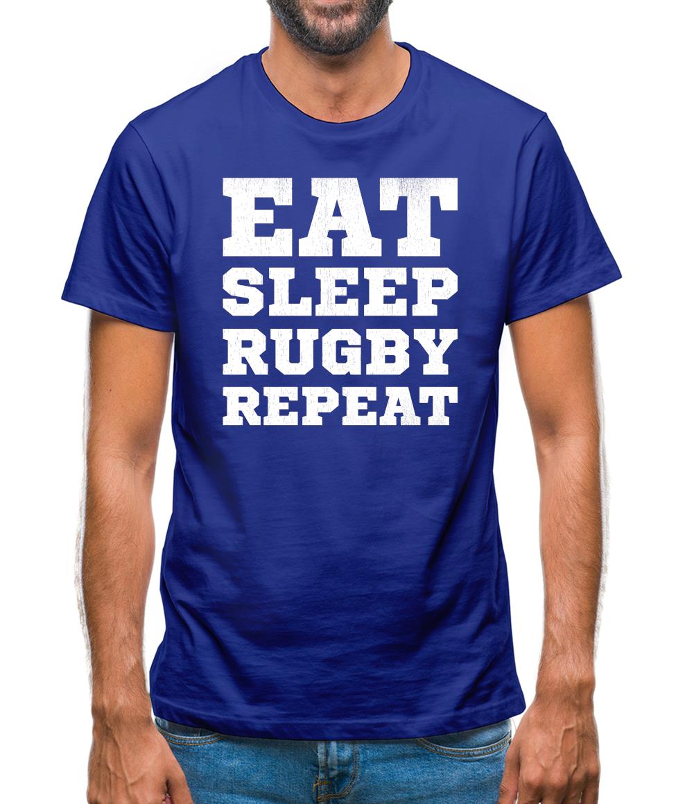 Eat Sleep Rugby Repeat Mens T-Shirt