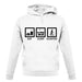 Eat Sleep Scooter unisex hoodie