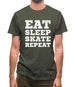 Eat Sleep Skate Repeat Mens T-Shirt