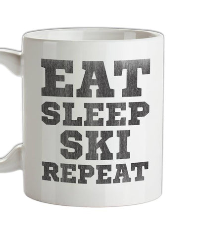 Eat Sleep Ski Repeat Ceramic Mug